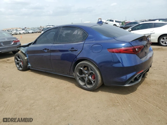 2017 Alfa Romeo Giulia Quadrifoglio with VIN ZARFAEAV7H7556684, listed as a Copart auction lot 45854365 with 57,731 mi miles and Non Repairable. Bid and sale history available at carsss.com. Image 2.