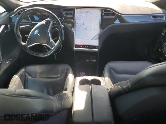 2016 Tesla Model S 90D with VIN 5YJSA1E2XGF129106, listed as a Copart auction lot 59162185 with 136,004 mi miles and Salvage title. Bid and sale history available at DreamBid. Image 8.