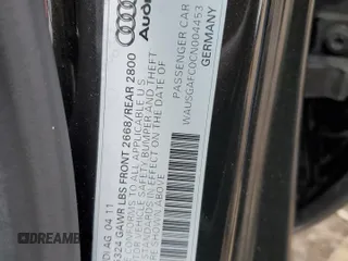 2012 Audi A7 Prestige with VIN WAUSGAFC0CN004453, listed as a Copart auction lot 54923205 with 217,544 mi miles and Salvage title. Bid and sale history available at DreamBid. Image 12.