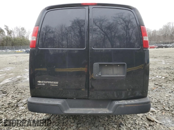 2016 Chevrolet Express Cargo Van with VIN 1GCWGAFGXG1158950, listed as a Copart auction lot 44547015 with 195,445 mi miles and Salvage Title. Bid and sale history available at carsss.com. Image 6.