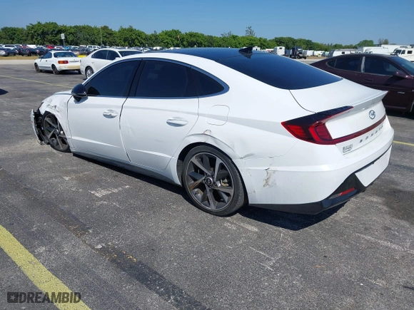 2023 Hyundai Sonata SEL Plus with VIN KMHL44J26PA248794, listed as a IAAI auction lot 41794912 with 28,074 mi miles. Bid and sale history available at carsss.com. Image 3.