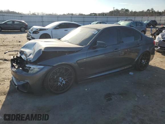2018 BMW M3 with VIN WBS8M9C54J5K99041, listed as a Copart auction lot 43798544 with 18,972 mi miles. Bid and sale history available at carsss.com. Image 1.