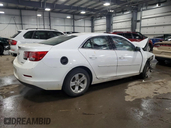 2014 Chevrolet Malibu LS with VIN 1G11A5SL6EF289520, listed as a Copart auction lot 46456805 with 143,016 mi miles and Salvage Title. Bid and sale history available at DreamBid. Image 3.