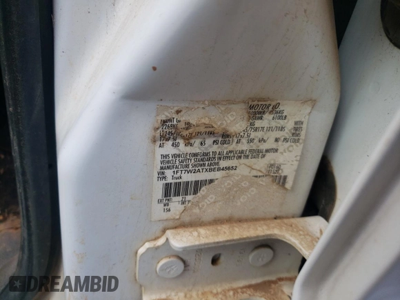 2011 Ford Super Duty F-250 SRW XL with VIN 1FT7W2ATXBEB45652, listed as a Copart auction lot 78787814 with 0 mi miles and Salvage Title. Bid and sale history available at carsss.com. Image 12.