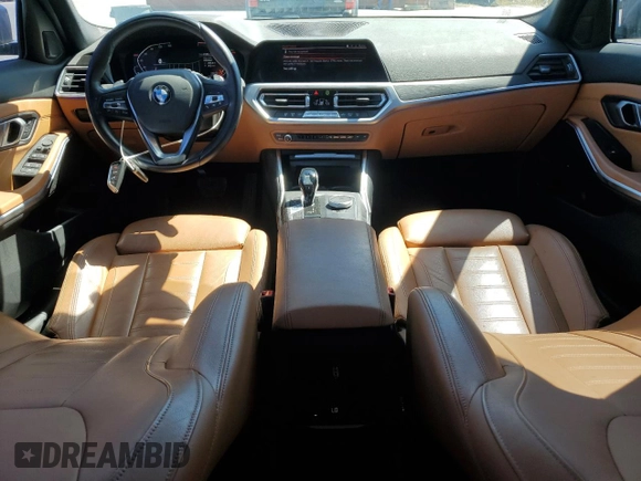 2021 BMW 3 Series 330i with VIN 3MW5R1J08M8B68719, listed as a Copart auction lot 49869565 with 41,200 mi miles and Salvage Title. Bid and sale history available at carsss.com. Image 8.