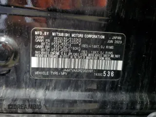 2024 Mitsubishi Eclipse Cross LE с VIN JA4ATVAA0RZ002091, выставлен на аукционе Copart как лот 53738285 с пробегом 31 719 миль миль и Чистый • Clean title. История ставок и продаж доступна на DreamBid. Изображение 13.