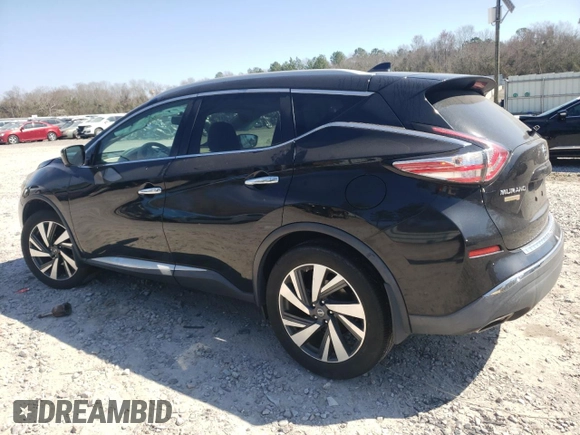 2018 Nissan Murano Platinum with VIN 5N1AZ2MG1JN155413, listed as a Copart auction lot 46956355 with 111,036 mi miles and Salvage Title. Bid and sale history available at carsss.com. Image 2.