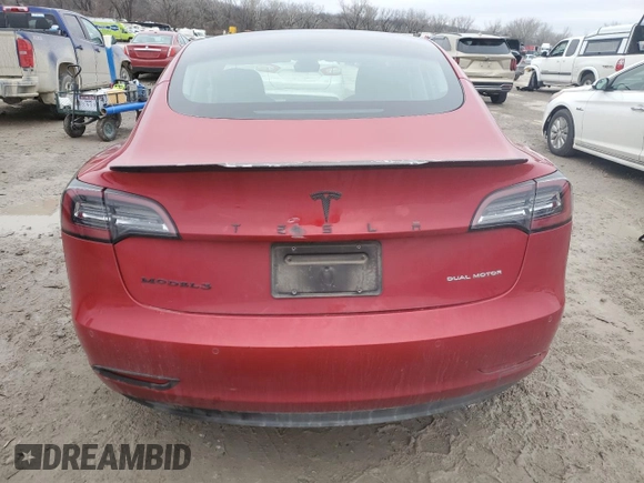 2021 Tesla Model 3 Long Range z VIN 5YJ3E1EB7MF079737, wystawiony jako Copart lot #87275824 z przebiegiem 31 380 mil mil oraz Szkoda całkowita • Salvage title. Historia ofert i sprzedaży dostępna na DreamBid. Obrazek 6.