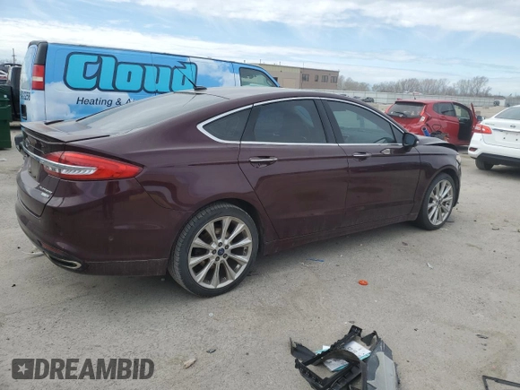 2017 Ford Fusion Titanium with VIN 3FA6P0D94HR345757, listed as a Copart auction lot 48789625 with 83,239 mi miles and Salvage title. Bid and sale history available at DreamBid. Image 3.