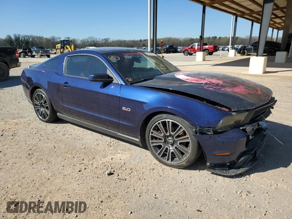 2012 Ford Mustang GT Premium with VIN 1ZVBP8CF6C5288565, listed as a Copart auction lot 48349235 with 157,347 mi miles and Salvage Title. Bid and sale history available at DreamBid. Image 4.