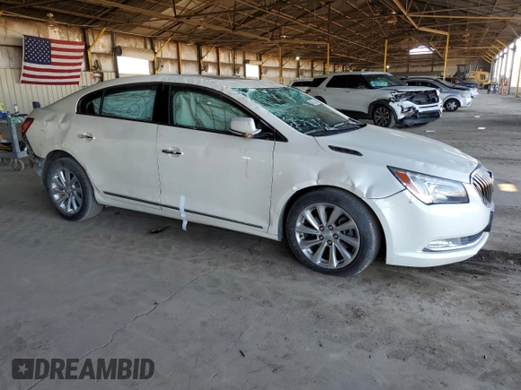 2014 Buick LaCrosse Leather with VIN 1G4GB5G33EF100342, listed as a Copart auction lot 54072835 with Not Provided miles and Salvage Title. Bid and sale history available at DreamBid. Image 4.