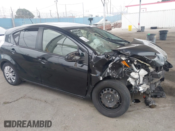 2012 Toyota Prius One with VIN JTDKDTB39C1021255, listed as a IAAI auction lot 42044059 with 190,989 mi miles. Bid and sale history available at carsss.com. Image 1.