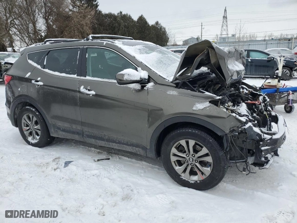 2014 Hyundai Santa Fe Sport with VIN 5XYZT3LB1EG170009, listed as a Copart auction lot 89091215 with 0 mi miles and Salvage Title. Bid and sale history available at carsss.com. Image 4.