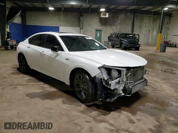 2021 Acura TLX w/A-Spec Package with VIN 19UUB5F5XMA015666, listed as a Copart auction lot 47627495 with 0 mi miles and Salvage Title. Bid and sale history available at carsss.com. Image 13.
