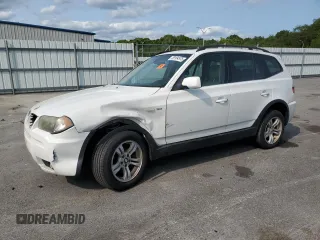 2006 BMW X3 3.0i z VIN WBXPA93416WG87094, wystawiony jako Copart lot #59104975 z przebiegiem 200 628 mil mil oraz Czysty tytuł • Clean title. Historia ofert i sprzedaży dostępna na DreamBid. Obrazek 1.