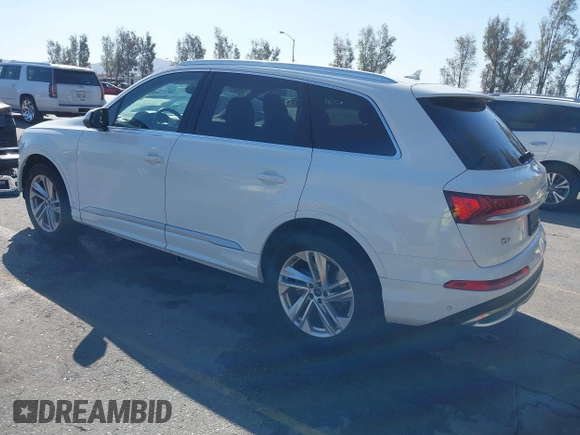 2021 Audi Q7 Premium Plus with VIN WA1LXAF73MD021033, listed as a IAAI auction lot 41814415 with 64,377 mi miles and . Bid and sale history available at DreamBid. Image 3.