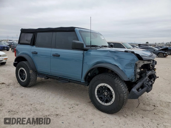 2022 Ford Bronco with VIN 1FMEE5DHXNLB66399, listed as a Copart auction lot 45241165 with 38,140 mi miles and Salvage Title. Bid and sale history available at DreamBid. Image 4.