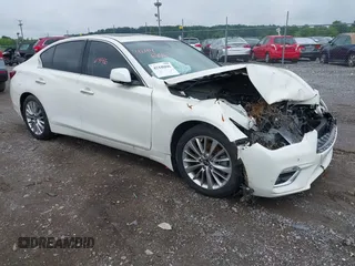 2021 Infiniti Q50 Luxe z VIN JN1EV7BR3MM751283, wystawiony jako IAAI lot #42446846 z przebiegiem 25 524 mil mil oraz . Historia ofert i sprzedaży dostępna na DreamBid. Obrazek 1.