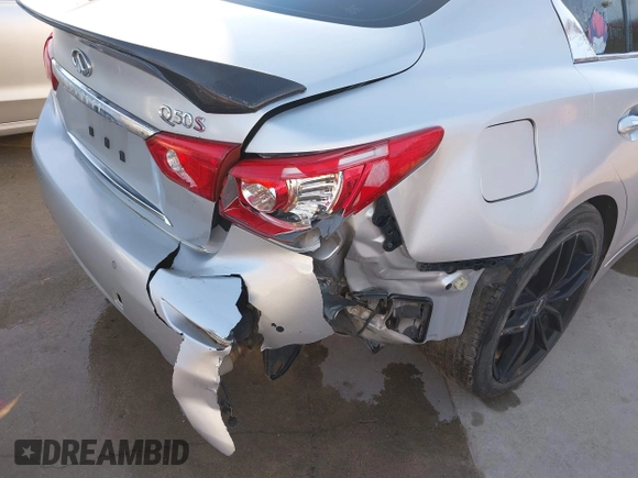 2015 Infiniti Q50 Premium with VIN JN1BV7AP8FM331816, listed as a IAAI auction lot 41760845 with 168,507 mi miles. Bid and sale history available at carsss.com. Image 6.