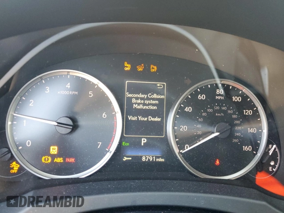 2023 Lexus IS 300 with VIN JTHDA1D28P5127204, listed as a Copart auction lot 42955265 with 8,791 mi miles and Non repairable. Bid and sale history available at DreamBid. Image 9.