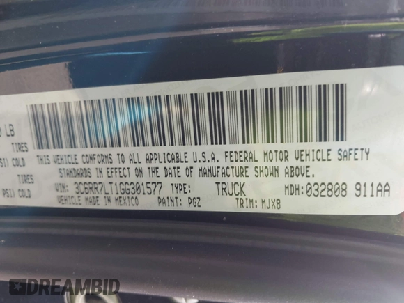 2016 Ram 1500 Big Horn с VIN 3C6RR7LT1GG301577, выставлен на аукционе IAAI как лот 41845316 с пробегом 134 517 миль миль и . История ставок и продаж доступна на DreamBid. Изображение 9.