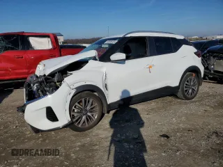 2024 Nissan Kicks SV with VIN 3N1CP5CV7RL473961, listed as a Copart auction lot 49355115 with 15,214 mi miles and Salvage Title. Bid and sale history available at carsss.com. Image 1.