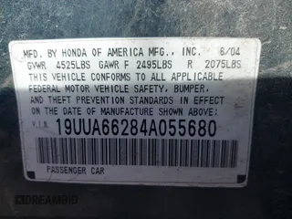 2004 Acura TL z VIN 19UUA66284A055680, wystawiony jako IAAI lot #42348545 z przebiegiem 246 979 mil mil oraz . Historia ofert i sprzedaży dostępna na DreamBid. Obrazek 9.