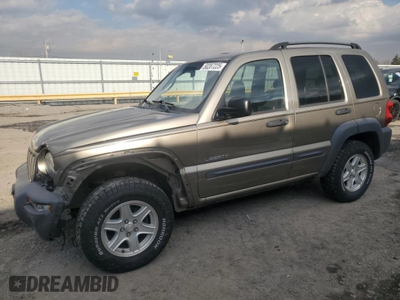 2004 Jeep Liberty Sport with VIN 1J4GL48K04W105430, listed as a Copart auction lot 50287225 with 135,682 mi miles and Clean Title. Bid and sale history available at carsss.com. Image 1.