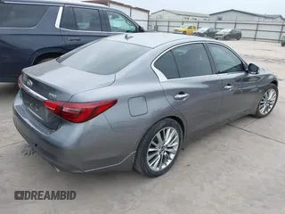 2018 Infiniti Q50 3.0t LUXE with VIN JN1EV7AP1JM362833, listed as a IAAI auction lot 41934415 with 91,970 mi miles. Bid and sale history available at carsss.com. Image 4.