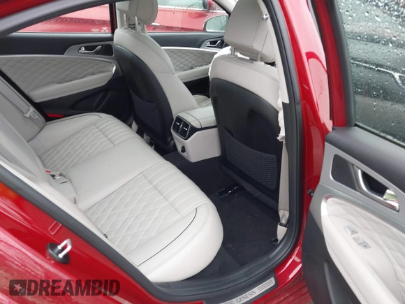 2021 Genesis G70 2.0T with VIN KMTG44LA0MU075456, listed as a IAAI auction lot 42212601 with 19,503 mi miles and . Bid and sale history available at DreamBid. Image 8.