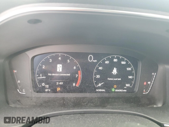 2025 Acura Integra with VIN 19UDE4H20SA005259, listed as a Copart auction lot 56027095 with 6,082 mi miles and Salvage title. Bid and sale history available at DreamBid. Image 9.