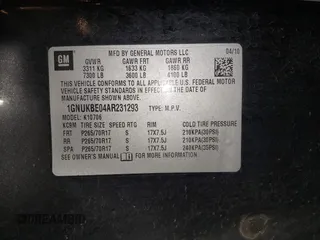 2010 Chevrolet Tahoe LT z VIN 1GNUKBE04AR231293, wystawiony jako IAAI lot #41742745 z przebiegiem Nie podano mil oraz . Historia ofert i sprzedaży dostępna na DreamBid. Obrazek 9.