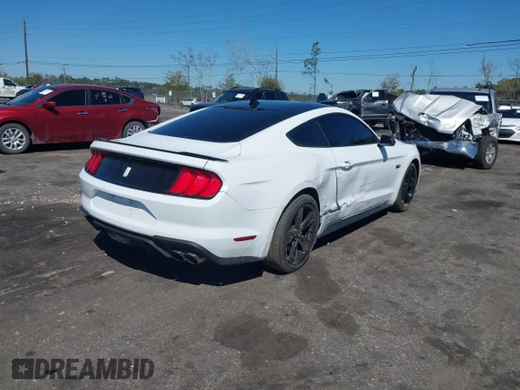 2021 Ford Mustang GT with VIN 1FA6P8CFXM5140544, listed as a IAAI auction lot 41830187 with 15,615 mi miles. Bid and sale history available at carsss.com. Image 4.