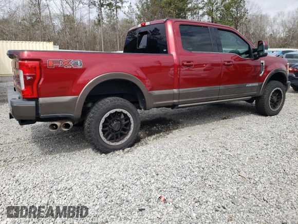 2017 Ford Super Duty F-250 SRW Lariat with VIN 1FT7W2BT8HEC44977, listed as a Copart auction lot 47296205 with 38,015 mi miles and Salvage Title. Bid and sale history available at carsss.com. Image 3.