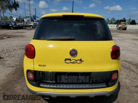 2014 FIAT 500L Trekking with VIN ZFBCFADH9EZ018889, listed as a Copart auction lot 71537264 with 76,430 mi miles and Salvage Title. Bid and sale history available at carsss.com. Image 6.