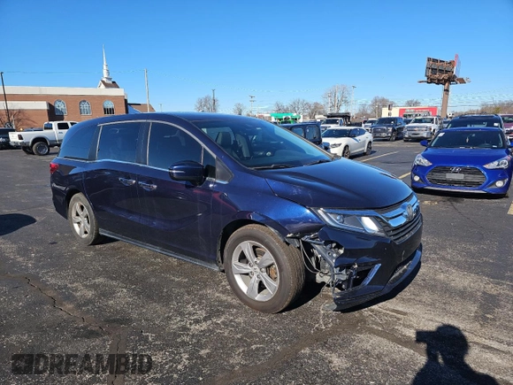 2018 Honda Odyssey EX-L z VIN 5FNRL6H75JB064377, wystawiony jako Copart lot #89319585 z przebiegiem 103 620 mil mil oraz Czysty tytuł • Clean title. Historia ofert i sprzedaży dostępna na DreamBid. Obrazek 1.