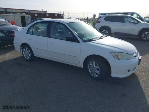 2005 Honda Civic Sdn LX SSRS with VIN 2HGES16645H630173, listed as a IAAI auction lot 41852270 with 176,012 mi miles. Bid and sale history available at carsss.com. Image 1.