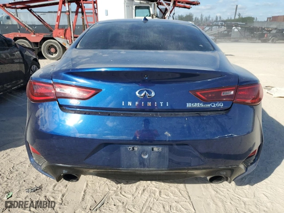 2018 Infiniti Q60 3.0t LUXE with VIN JN1EV7EL3JM391371, listed as a Copart auction lot 43462065 with 100,853 mi miles and Salvage Title. Bid and sale history available at carsss.com. Image 6.