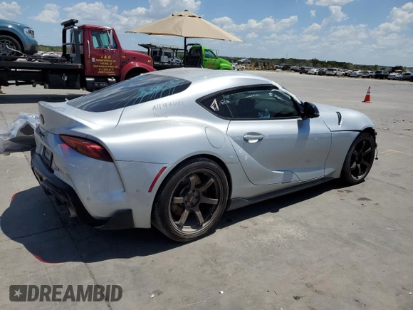 2020 Toyota GR Supra 3.0 with VIN WZ1DB4C0XLW027854, listed as a Copart auction lot 67785904 with 0 mi miles and Salvage Title. Bid and sale history available at carsss.com. Image 3.