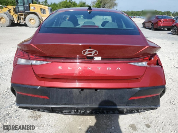 2025 Hyundai Elantra SEL Convenience with VIN KMHLS4DG9SU905298, listed as a Copart auction lot 53557615 with 8,565 mi miles and Clean Title. Bid and sale history available at carsss.com. Image 6.