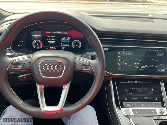2021 Audi Q7 Premium with VIN WA1AXAF70MD033857, listed as a Copart auction lot 46061494 with 62,943 mi miles. Bid and sale history available at carsss.com. Image 7.