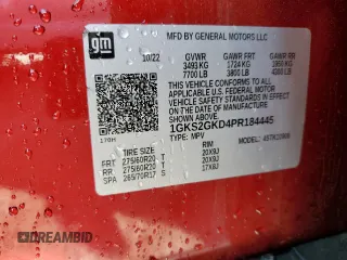2023 GMC Yukon XL SLT with VIN 1GKS2GKD4PR184445, listed as a Copart auction lot 54438375 with 52,288 mi miles and Salvage Title. Bid and sale history available at carsss.com. Image 14.