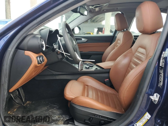 2018 Alfa Romeo Giulia Ti Sport with VIN ZARFAECN9J7596624, listed as a Copart auction lot 78393374 with 34,456 mi miles and Salvage Title. Bid and sale history available at carsss.com. Image 7.