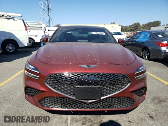 2024 Genesis G70 2.5T with VIN KMTG34SC0RU137404, listed as a Copart auction lot 74954264 with 2,500 mi miles and Salvage Title. Bid and sale history available at carsss.com. Image 5.