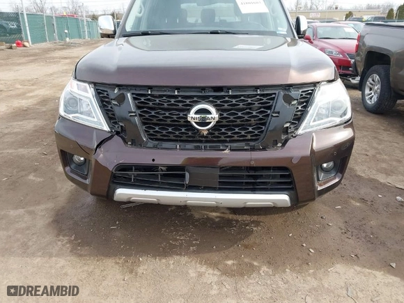 2018 Nissan Armada SL with VIN JN8AY2NC7J9551071, listed as a IAAI auction lot 41801603 with 114,611 mi miles. Bid and sale history available at carsss.com. Image 6.