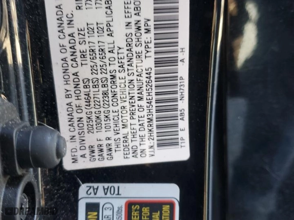 2014 Honda CR-V EX with VIN 2HKRM3H54EH526445, listed as a Copart auction lot 49780275 with 130,331 mi miles and Salvage Title. Bid and sale history available at carsss.com. Image 16.