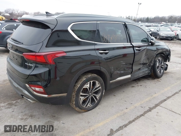 2019 Hyundai Santa Fe Ultimate with VIN 5NMS5CAA8KH019109, listed as a IAAI auction lot 41120391 with 101,829 mi miles and . Bid and sale history available at DreamBid. Image 4.