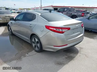 2013 Kia Optima Hybrid EX with VIN KNAGM4ADXD5039535, listed as a IAAI auction lot 41886125 with 1 mi miles. Bid and sale history available at carsss.com. Image 3.