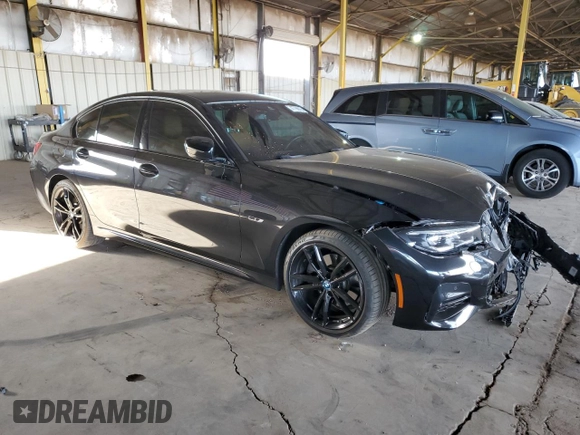 2022 BMW 3 Series 330e with VIN 3MW5P7J06N8C78131, listed as a Copart auction lot 47766015 with 17,100 mi miles and Salvage Title. Bid and sale history available at carsss.com. Image 4.