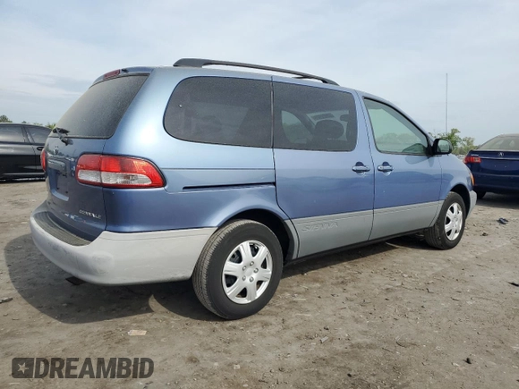 2002 Toyota Sienna LE with VIN 4T3ZF13C52U500896, listed as a Copart auction lot 53471125 with 223,003 mi miles and Salvage Title. Bid and sale history available at carsss.com. Image 3.